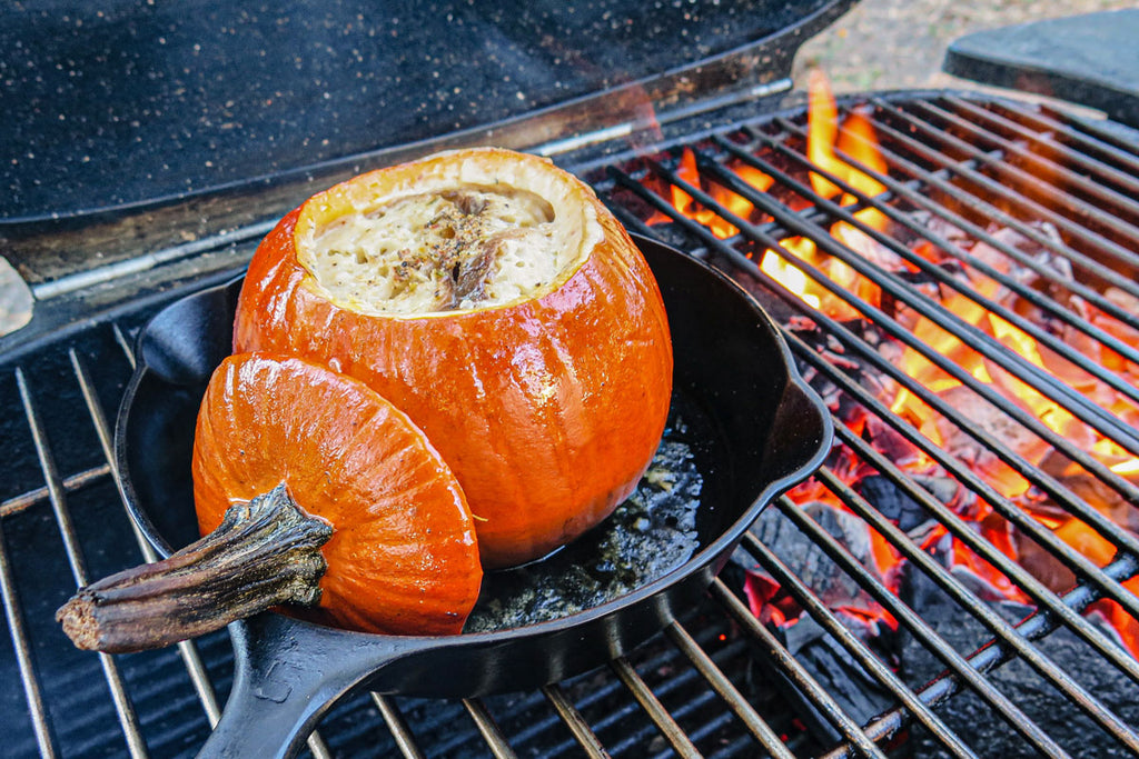 Beer & Cheese Stuffed Pumpkin