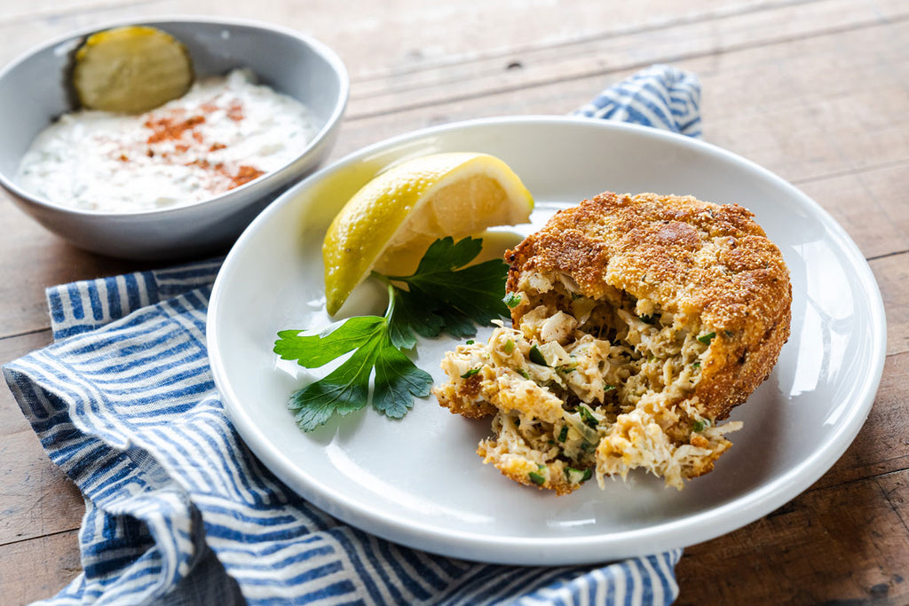 Crispy Crab Cakes with Pickle Ranch Remoulade