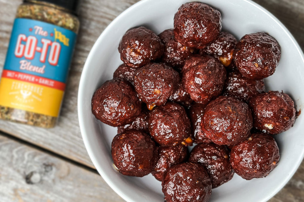Mozzarella-Stuffed BBQ Meatballs