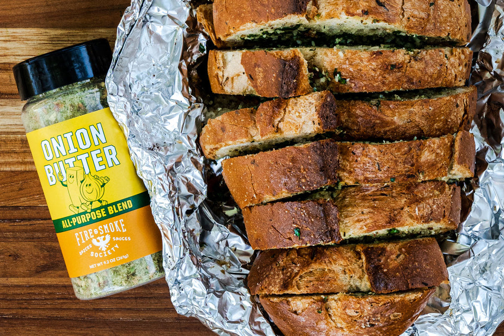 Garlic Bread with Onion Butter and Parmesan