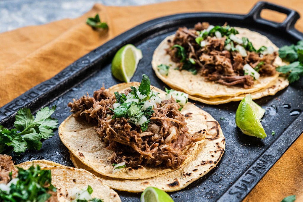 Peachy Pork Carnitas Tacos