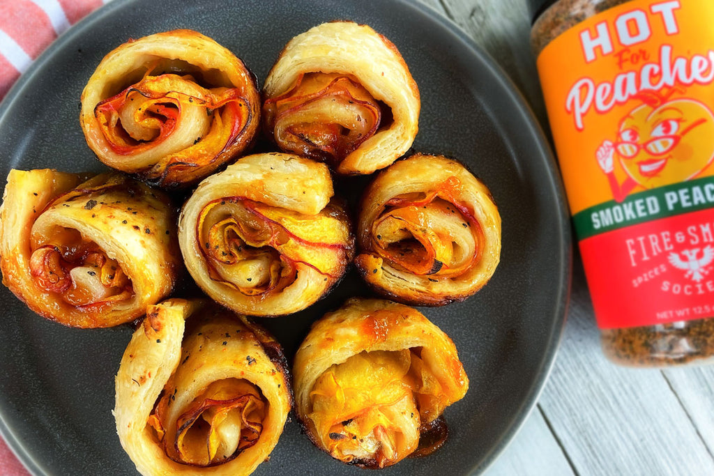 Puff Pastry Peach Roses