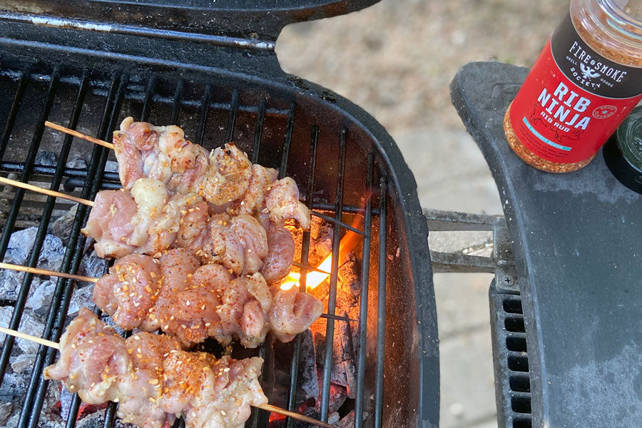 Chicken Skewers with Spicy Peanut Sauce