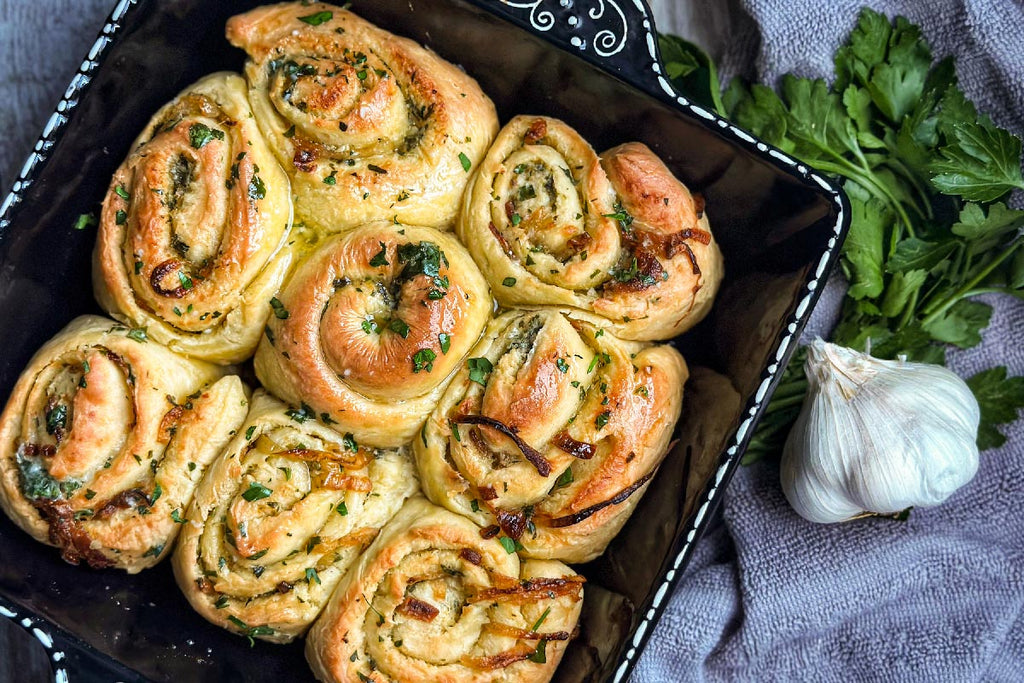 Savory Onion Butter Rolls
