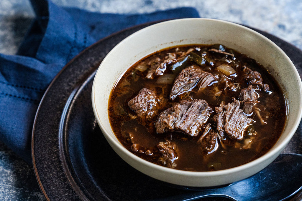 Texas-Style Chili with Poblanos & Beer