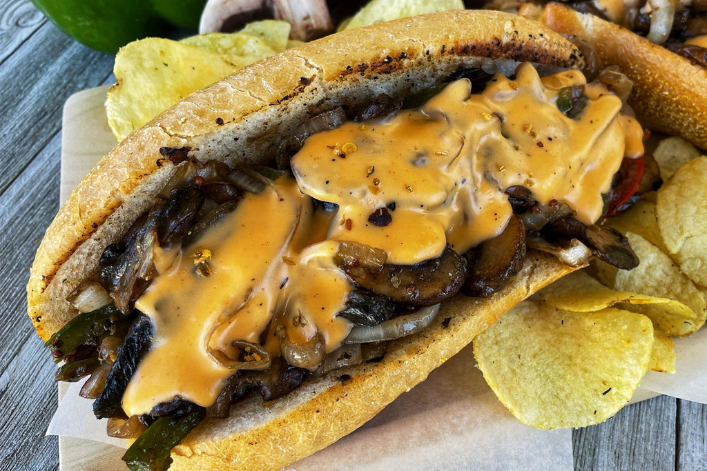 Vegetarian Mushroom Cheesesteak
