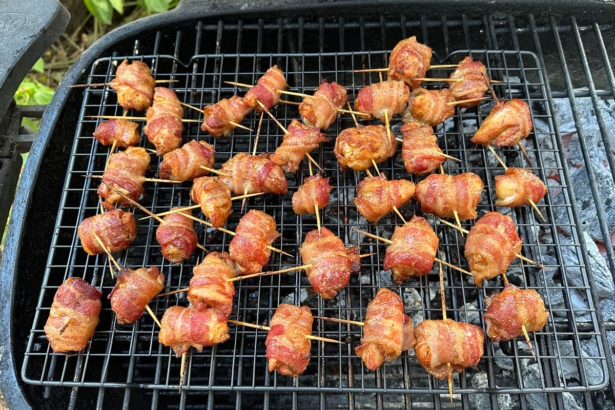 Candied Bacon Wrapped Cajun Chicken Bites | Chica Licka