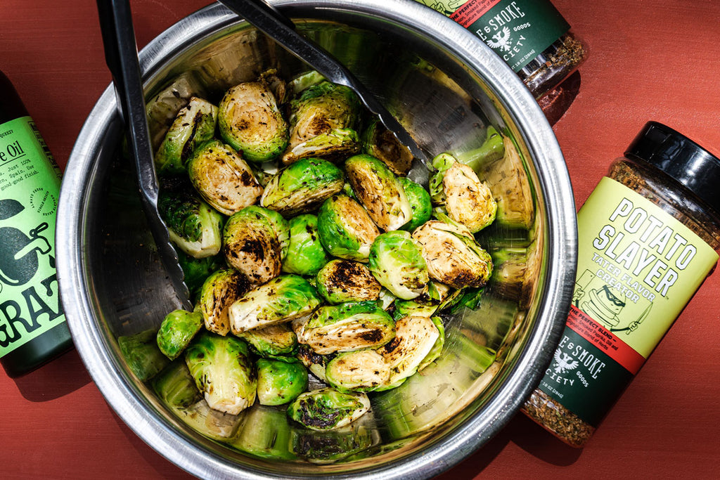 Char-Grilled Crispy Brussels Sprouts