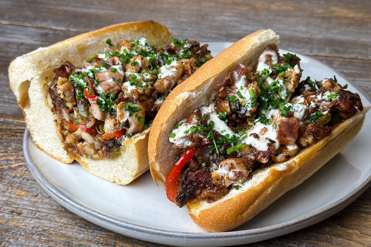 Chicken Bacon Ranch Philly Cheesesteak Recipe