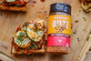 Chicken & Cheddar Waffles with Morning Buzz Hot Honey RUb
