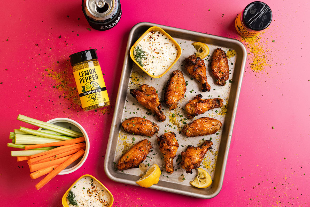 Crispy Oven Baked Chicken Wings with Lemon Pepper Seasoning