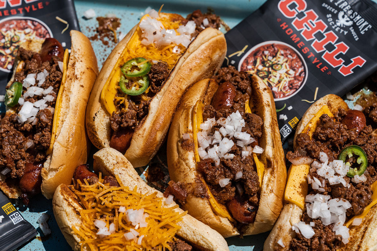 FullyLoaded Chili Cheese Dogs Recipe Fire & Smoke Society