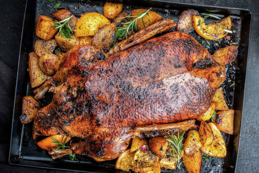 Grill-Roasted Duck and Potatoes