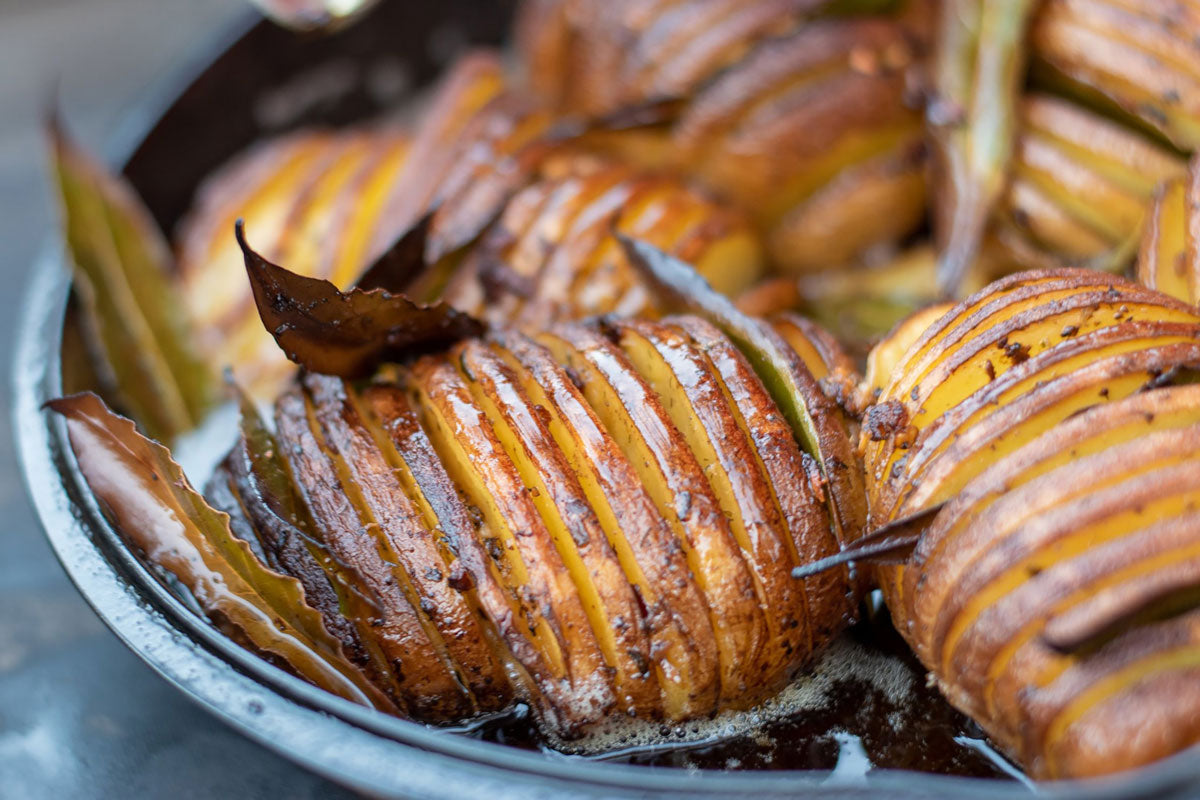 Grill-Roasted Hasselback Potatoes | Fire & Smoke Society Seasonings