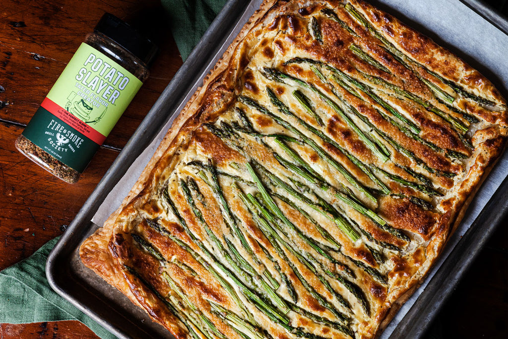 Herby Asparagus & Goat Cheese Tart
