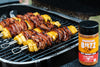 Grilled Hot Honey Ham Skewers with Morning Buzz Rub