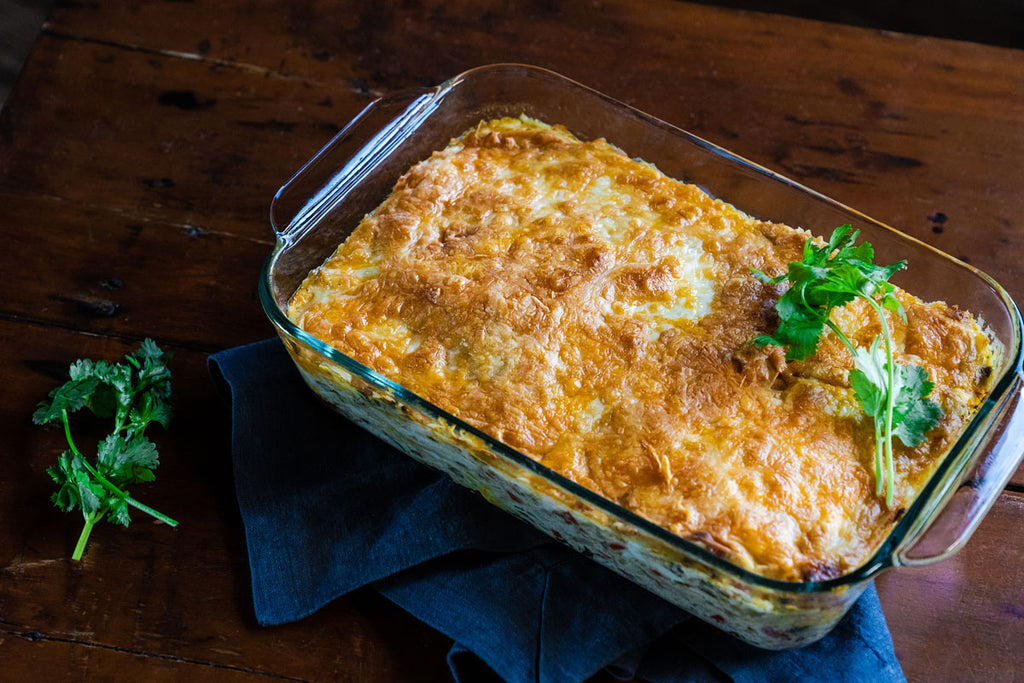 King Ranch Casserole with Chili Verde