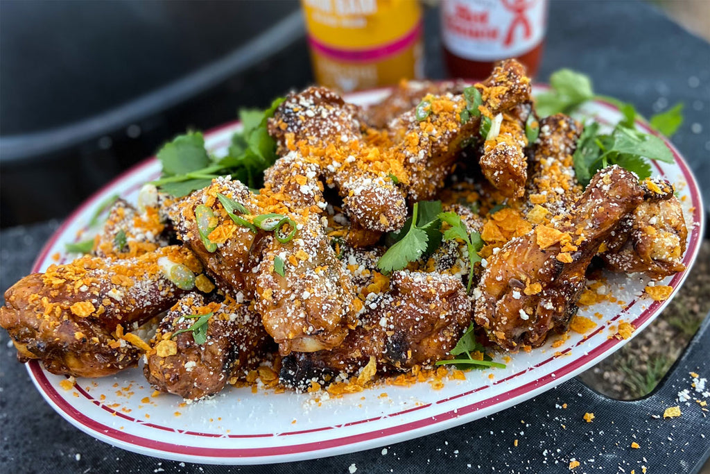 Nacho Wings with Doritos Dust