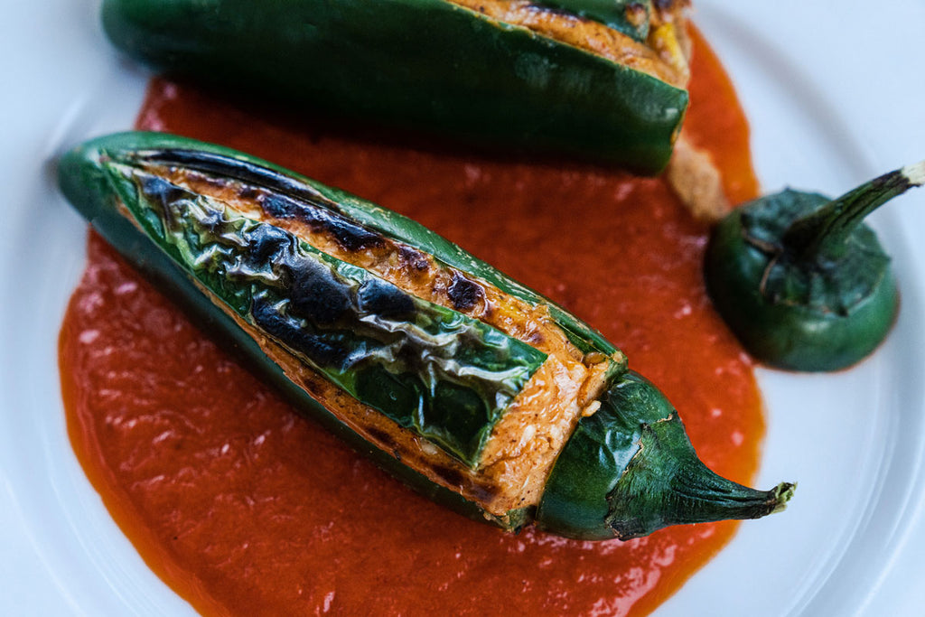 Scorpion Tails with Piquillo Pepper Sauce