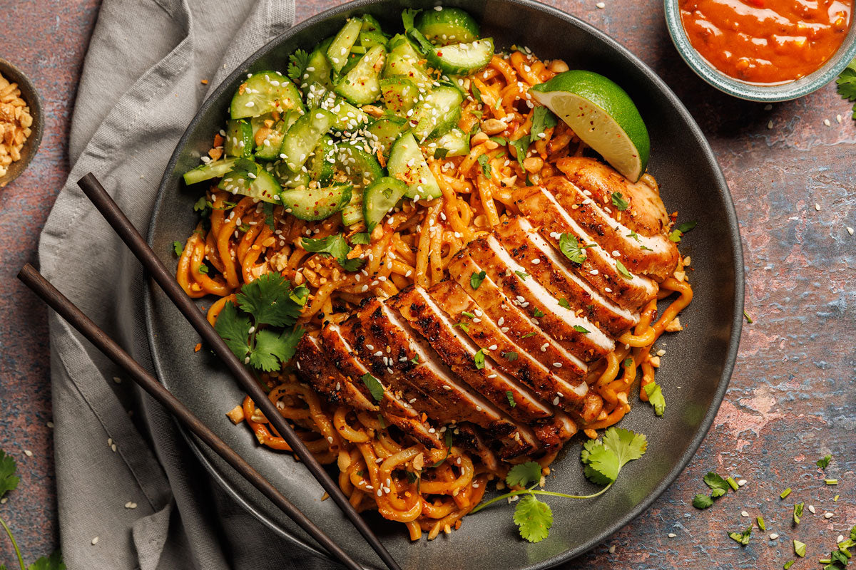 Sesame Noodles & Grilled Chicken | Noodle House Asian Blend