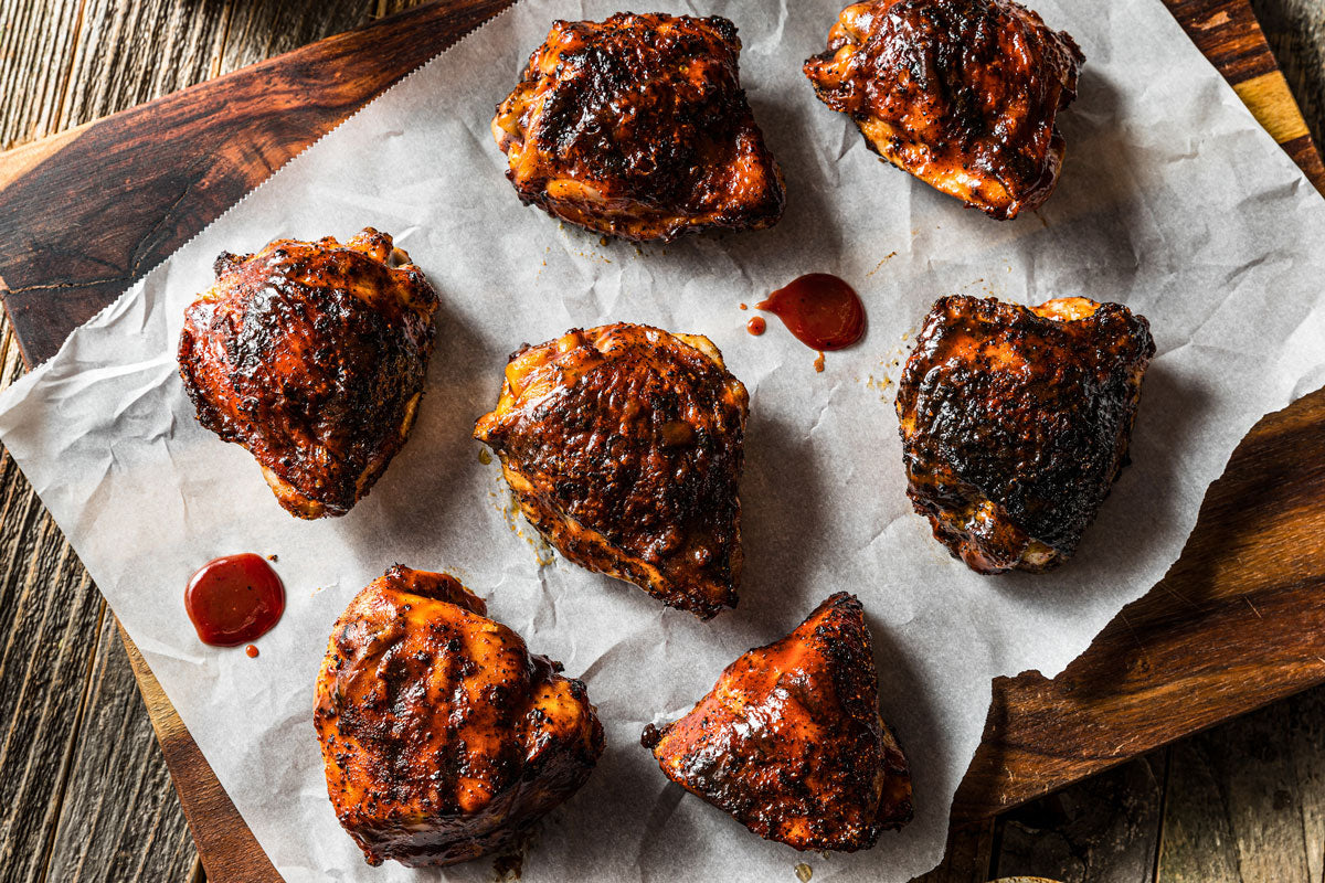 Smoked BBQ Chicken Thighs Recipe | Fire & Smoke Society