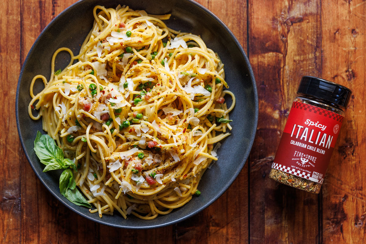 Spicy Carbonara Recipe | Italian Seasoning | Fire & Smoke Society