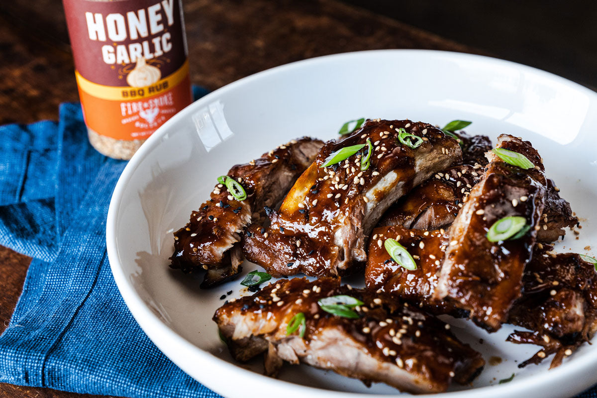 Asian Honey Garlic Ribs Recipe | Fire & Smoke Society Spices