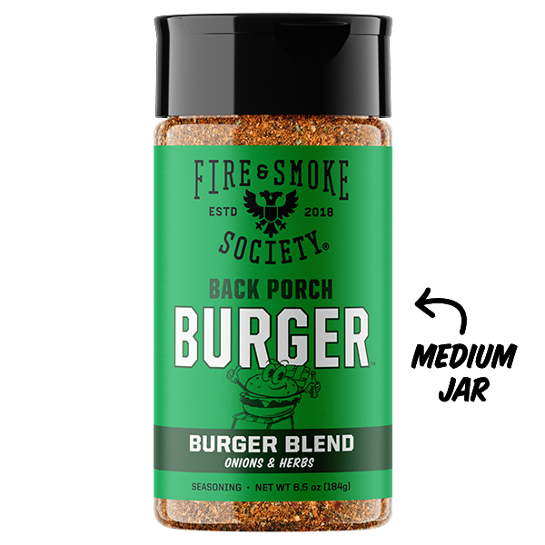 Back Porch Burger Blend medium jar