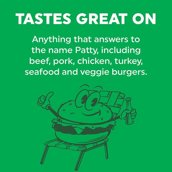 Back Porch Burger Blend tastes great on graphic