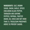 List of ingredients for Back Porch Burger seasoning