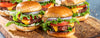 plate of cheeseburgers