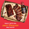 Salt-Free Flavor Brazen Pig Smoky BBQ Blend by Fire & Smoke Society pairs great with our Sweet Preacher BBQ sauce on ribs