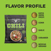 Fire & Smoke Society Chili Verde spice mix flavor profile on a green background