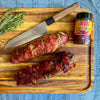 Coop de Thrill Chicken and Pork blend on a stuffed pork loin