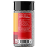 Back view of a Fire & Smoke spice rub bottle, showing the nutrition facts label, barcode, and ingredients on a white background.