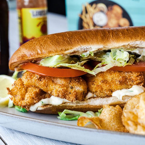 fried fish po boy sandwich