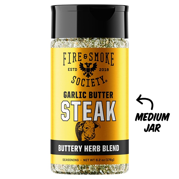 Garlic Butter Steak Herb Blend medium bottle mockup