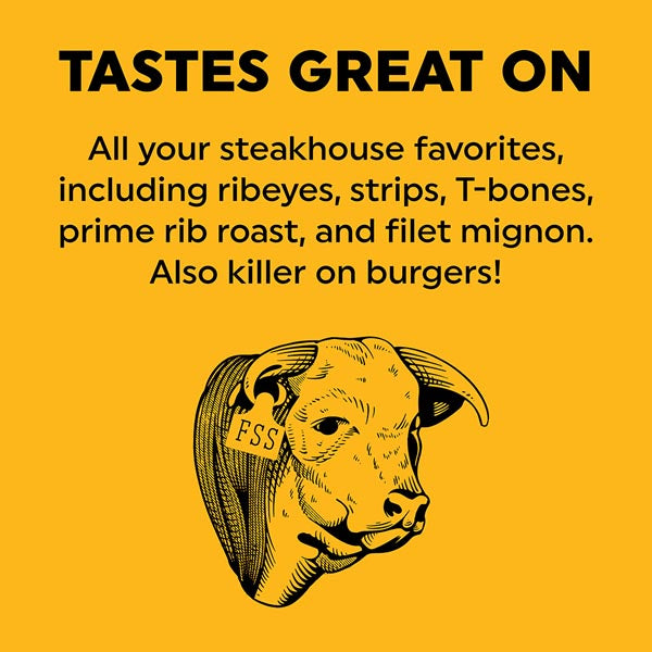 Garlic Butter Steak Herb Blend tastes great on graphic