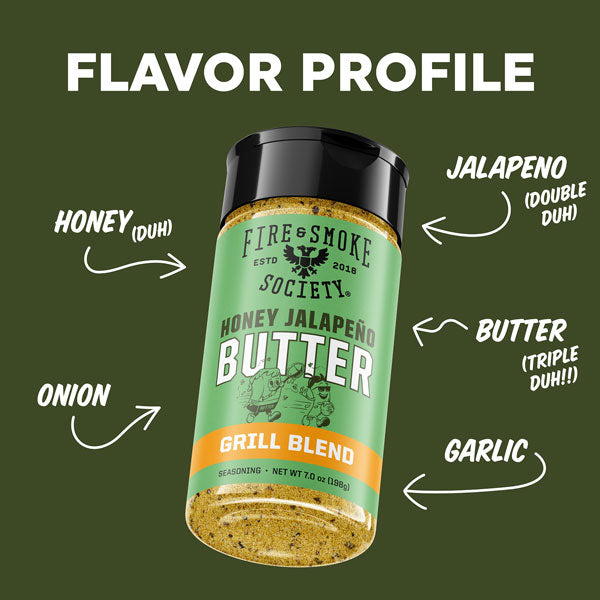 Honey Jalapeno Butter flavor profile graphic