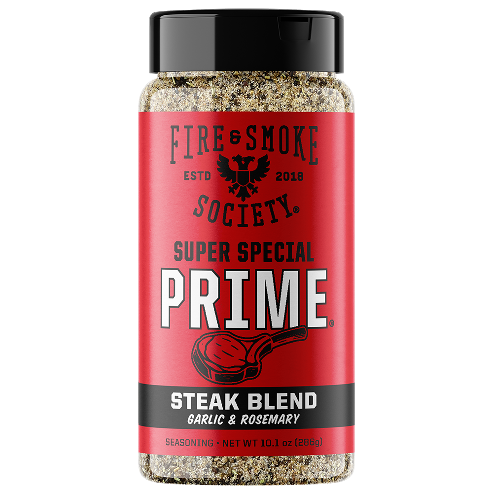 bottle of Super Special Prime Steak Blend seasoning