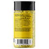 Back view of a bottle of Lemon Pepper seasoning, showing the yellow Nutrition Facts label and barcode