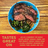 Grilled meat and roasted vegetables on noodles with Noodle House seasoning