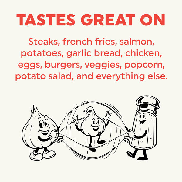 Seasoned Salt tastes great on graphic