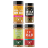 The Sugar Free Bundle of spices from Fire and Smoke Society.  'Chica Licka Bam Bam', 'Steak King', 'POTATO SLAYER', and 'THE USUAL'.