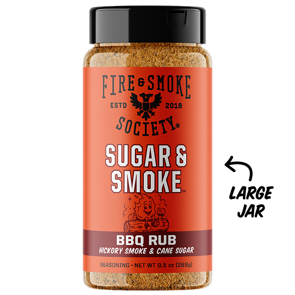 Sugar and Smoke BBQ Rub large jar mock up