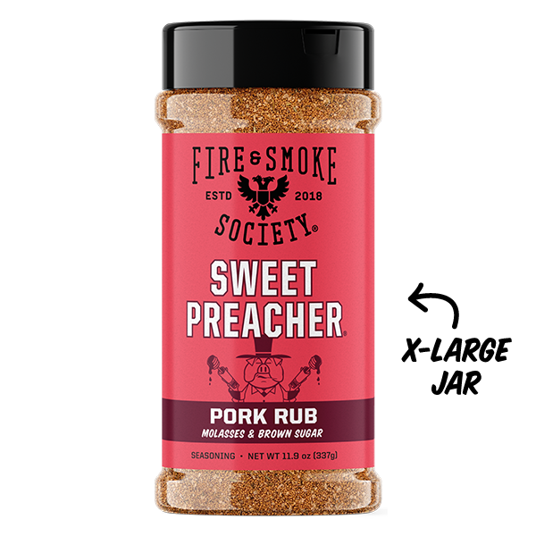 Sweet Preacher Pork Rub XL jar mockup