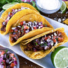 Street tacos seasoned with Fire & Smoke Society Taco Seasoning 